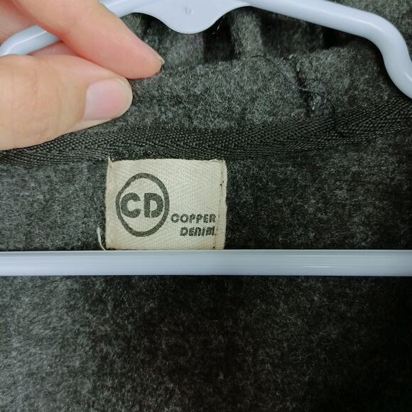 CD COPPER DENIM Boys Gray Black Full Zip Hooded Sweater Lightweight Warm, Sz 7 - Picture 7 of 10